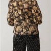 Women's Vee Woven Gold Floral Blouse - FLYING TOMATO - 4 of 4