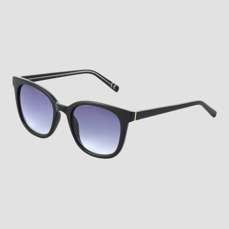 Women&#39;s Crystal Plastic Square Sunglasses - Universal Thread&#8482; Black, 3 of 6
