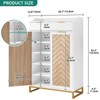 5 Tier Modern Shoe Storage Cabinet Shoes Rack with Drawer Entryway Hallway - 2 of 4