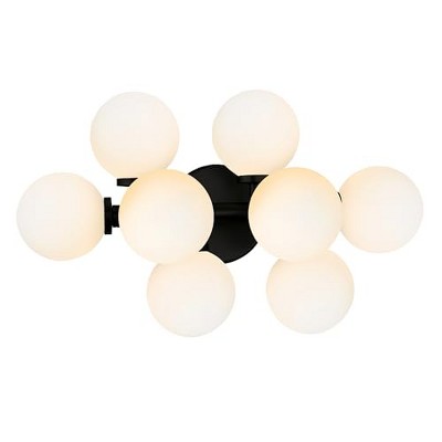 CWI Lighting Arya 8 Light Wall Sconce With Black Finish