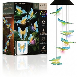 Bell + Howell Solar Cascading Buttrflies RGB Color Changing LED