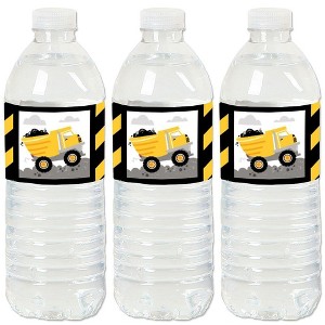 Big Dot of Happiness Dig It - Construction Party Zone - Baby Shower or Birthday Party Water Bottle Sticker Labels - Set of 20 - 1 of 4