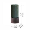 Gulches 44" Tall Large Modern Cylinder Ribbed Tower Water Fountain With Rustic Base,Outdoor Bird Feeder,Bath Cement Fountain - 4 of 4