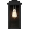 John Timberland Eastcrest Modern Outdoor Wall Light Fixtures Set of 2 Textured Black Metal 14" Clear Glass for Post Exterior Barn Deck House - 3 of 4
