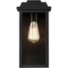 John Timberland Eastcrest Modern Outdoor Wall Light Fixtures Set of 2 Textured Black Metal 14" Clear Glass for Post Exterior Barn Deck House - image 3 of 4