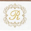 Linum Home Textiles 100% Turkish Cotton MONICA Gold Thread 2PC Embellished Hand Towel Set - 3 of 3