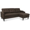 VYNXARIA Multifunctional Pull-Out Sofa Chair with Storage Space and Elegant Design, Perfect for the Living Room,Brown - 4 of 4