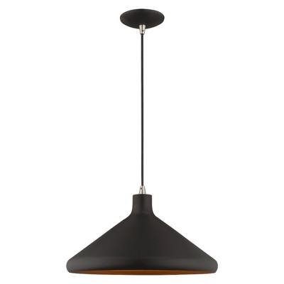 Black and Gold Aluminum Mini Pendant Light