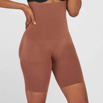 Allegra K Women's High Waisted Tummy Control Butt Lifter Lace Shapewear  Light Brown Medium