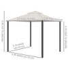 10' x 12' Outdoor Gazebo with Nettings, 2 Tier Patio Gazebo Canopy for Garden, Deck - 3 of 4