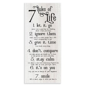 Stupell Industries Rules Of Life Motivating List Wall Plaque Art - 1 of 4