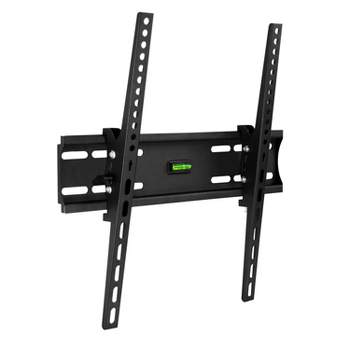 Mount-It! Tilt TV Wall Mount Bracket | Low-Profile Tilting Mounting Bracket Compatible with 32 to 55 Inch Flat Screen TVs | 77 Lbs. Capacity | Black