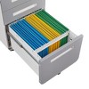 SEVOBAL Utility Storage Cabinet 3 Drawer Mobile File Cabinet with Hanging Bar for Office Use, White and Gray, 21"*18"*24" - 4 of 4