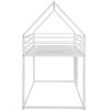 NicBex Bunk Bed Twin over Twin Classic House Shape Bed Frame with High Guardrail and Detachable Design Ladder, No Spring Box Required - 3 of 4