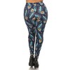 Slickblue Plus Size One Size Printed Leggings, Slim Fit Full Length, Banded High Waist, Stretch Pants, Multicolor - 3 of 4
