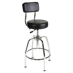 Bar-Height Steel Stool, Backless, Supports Up to 250 lb, 29