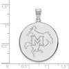 Black Bow Jewelry 14k White Gold McNeese State Cowboys NCAA Extra Large Pendant - 2 of 3