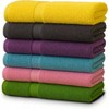 6 - Pack Bath Towels - 30x 60 - Ultra Soft 100 Cotton, Highly Absorbent for Bathroom, Pool, Gym, Spa, Hotel Use Colors Variety - 2 of 4