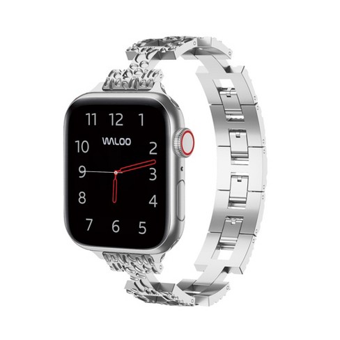 Waloo Pebble Styled Band For Apple Watch 38 40 41mm Silver