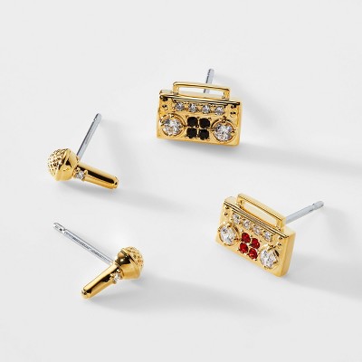 AJOA KARAOKE SET OF STUD EARRINGS