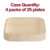 Smarty Had A Party 7" Square Palm Leaf Eco Friendly Disposable Appetizer/Salad Plates (100 Plates) - 4 of 4