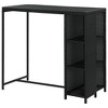 vidaXL Bar Table with Storage Rack Black 47.2"x23.6"x43.3" Poly Rattan - 4 of 4