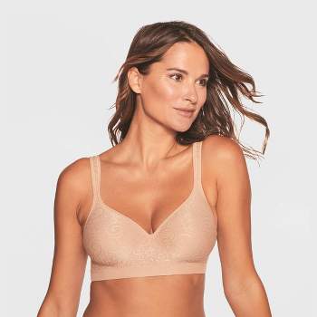 Beauty By Bali Women's Double Support Jacquard Wirefree Bra B372 - Taupe  Tan 36d : Target