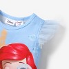 Disney Princess Ariel Cinderella Toddler Girl  Character Print with Ruffled Sleeve Top T-shirts Tee - 2 of 4