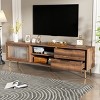 ChicFurnit TV Stands and Consoles Entertainment Center with Storage Cabinets TV Stand Media Console for Living Room, Beige, 70.8"*15.7"*21.3" - 2 of 4