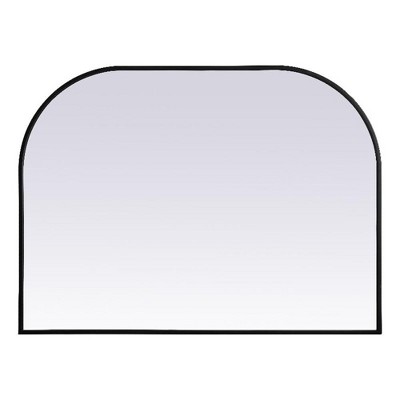 Elegant Lighting Metal Frame Arch Mirror 40x30 Inch in Black
