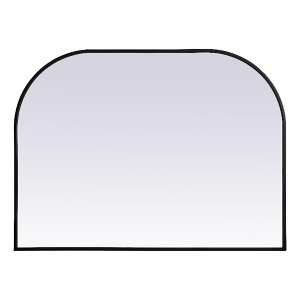 Elegant Lighting Metal Frame Arch Mirror 40x30 Inch in Black - 1 of 4