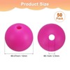 Unique Bargains Round Loose Rubber Beads Craft Smooth Ball Small Hole for DIY Crafts 50 Pcs - 3 of 4