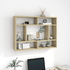 vidaXL Wall Shelf Sonoma Oak 29.5 in.x6.3 in.x21.7 in. Engineered Wood - 1 of 4