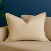 TopComfy Support Pillow Soft Ivory Throw Pillow with Tailored Edging for Modern Comfort, Beige, 17"*17"*10" - 3 of 4
