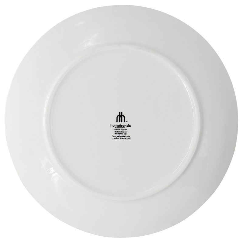 Hometrends Crenshaw 4 Piece 10.25 Inch Round Ceramic Dinner Plate Set in Grey, 4 of 7