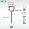 Unique Bargains Stainless Steel Durable Rust-Resistant Eyebolts with Nuts Washers Male Screw for Fastening 10 Pcs - 3 of 4