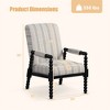 Costway 2PCS Accent Chair Upholstered Armchair w/ Rubber Wood Frame Ergonomic Backrest - 3 of 4