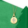 Ross-Simons Italian 14kt 2-Tone Gold Diamond-Cut Cross Pendant Necklace - 2 of 3