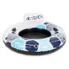 Bestway 15496 CoolerZ Rapid Rider Inflatable River Lake Pool Inner Tube Float with Built In Backrest and Wrap Around Grab Rope, Blue Hexagon - 4 of 4