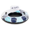 Bestway 15496 CoolerZ Rapid Rider Inflatable River Lake Pool Inner Tube Float with Built In Backrest and Wrap Around Grab Rope, Blue Hexagon - image 4 of 4