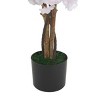 GlasFlength Artificial Plants Artificial Rubber Tree Artificial Cherry Blossom Tree Faux Plants for Indoor Home Decor, Pink, 30"*30"*43" - 4 of 4