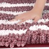 Unique Bargains Bathroom Striped Absorbent Chenille Non-Slip Machine Washable Plush Floor Mats - 3 of 4