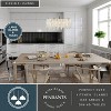 VAXCEL Elsa 5L Nickel Coastal Capiz Shell Linear Chandelier Island Pendant Light Fixture, 35.75 inch Oval - 2 of 4