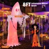 Costway 8FT Halloween Inflatable Ghost Blow-up Haunting Ghost Bride with Flame LED Light - 4 of 4