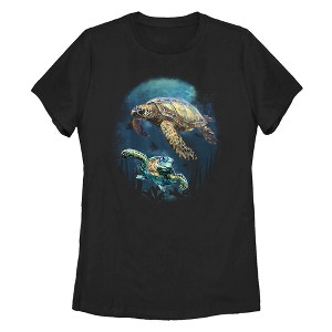 Women's Lost Gods Sea Turtles Circle T-Shirt - 1 of 4