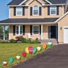 Big Dot of Happiness Colorful Happy Birthday - Cupcake and Balloon Yard Sign and Outdoor Lawn Decorations - Birthday Yard Signs - Set of 8 - 2 of 4