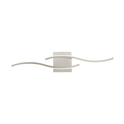 LLHZSY Curve Linear Modern LED Wall Light 23 3/5 in W Bathroom Vanity Light-Dimmable-6000K Cool White Lights/3000K Warm White Lights-Black/Gold/Nickel
