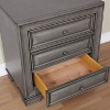 NicBex 17 inch Nightstand with 3 Drawers,Wooden Side Table with USB Socket,Modern Bedside Table for Bedroom,Living Room,Brown/Gray - 4 of 4
