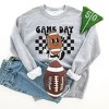 Simply Sage Market Women's Graphic Sweatshirt Football Game Day Checkered - 3 of 4