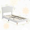 Twin size Bed Frame Upholstered Twin Size Platform with Headboard - 3 of 4